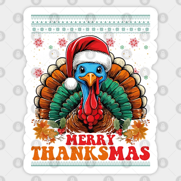 Funny Thanksgiving Christmas Sticker by JessArty
